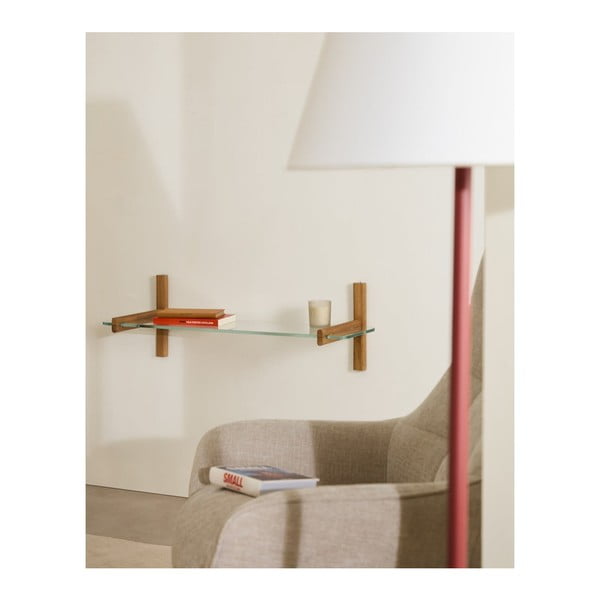 Stikla plaukts moduļu plauktu sistēmai 90x10 cm Sitra – Kave Home-image-1