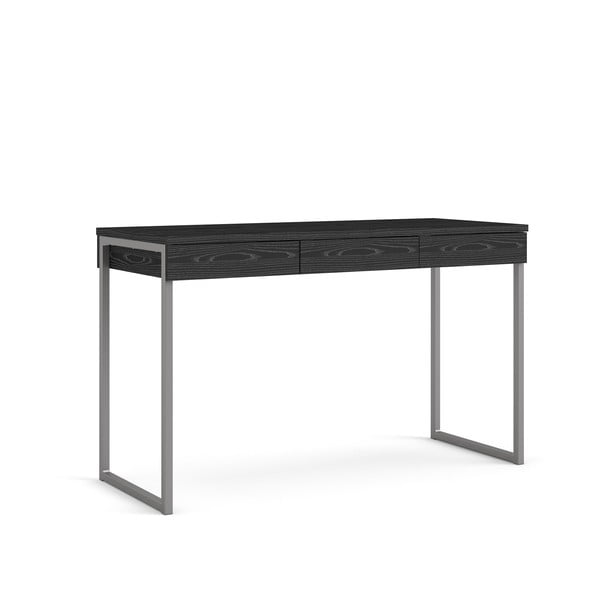 Melns rakstāmgalds Tvilum Function Plus, 126 x 52 cm-image-3