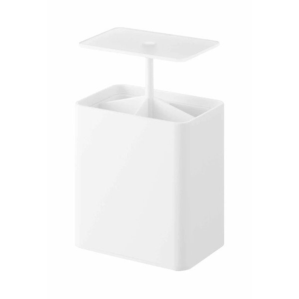 Balts plastmasas vannas istabas organizators vates plāksnītēm Tower – YAMAZAKI