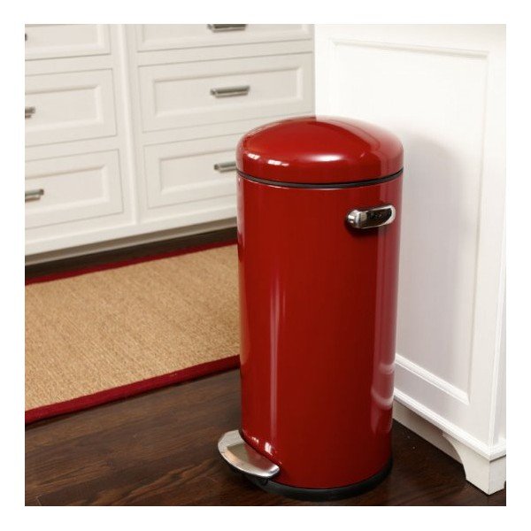 Sarkans pedāļu grozs simplehuman Retro, 30 l-image-1