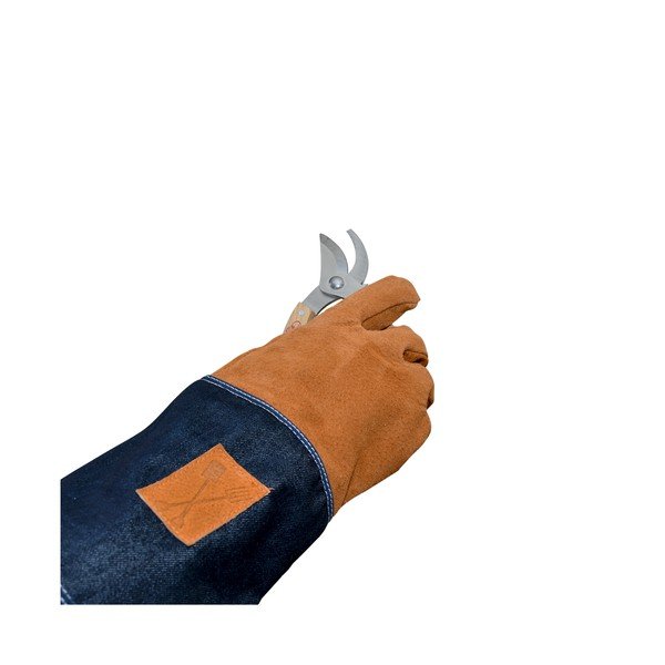 Zili oranži dārznieka cimdi ar plaukstas aizsardzību Esschert Design Denim-image-4