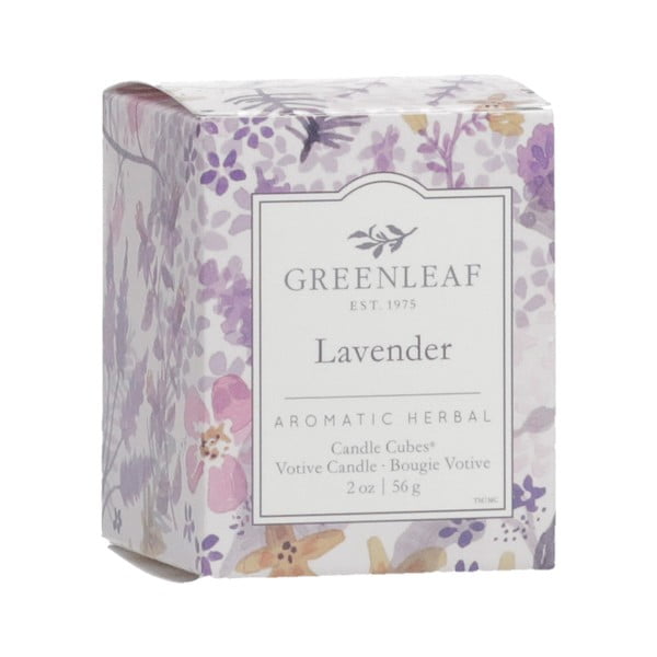 Aromatizēta svece Greenleaf Lavender, deg 15 stundas