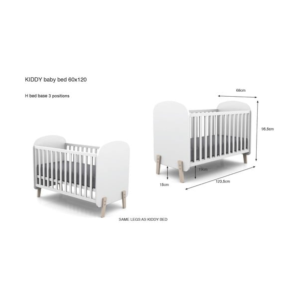 Bērnu gultiņa Vipack Kiddy, 60 x 120 cm-image-2