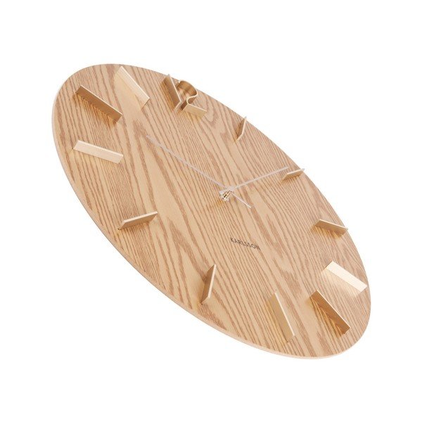 Gaiši brūns sienas pulkstenis Karlsson Meek, ⌀ 50 cm-image-2