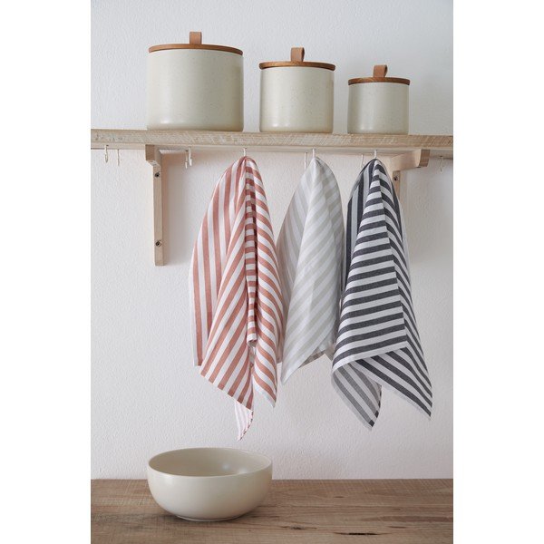 Kokvilnas trauku dvieļi (2 gab.) 50x70 cm Stripes – Casafina-image-1