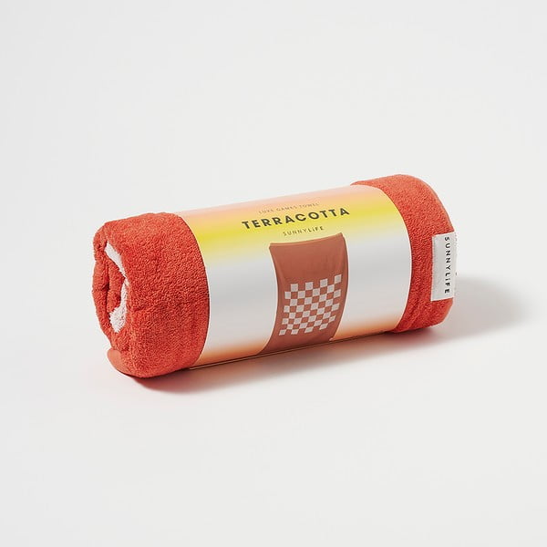 Oranžs kokvilnas pludmales dvielis Sunnylife Luxe Games, 175 x 90 cm-image-4