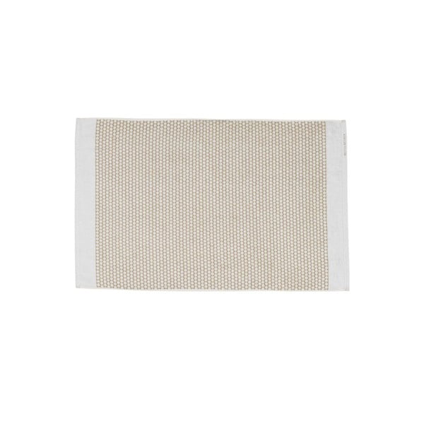 Balts/bēšs tekstila vannas istabas paklājiņš 50x80 cm Grid – Mette Ditmer Denmark