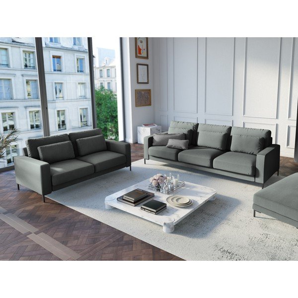 Pelēks divvietīgs dīvāns Interieurs 86 Seine, 158 cm-image-1