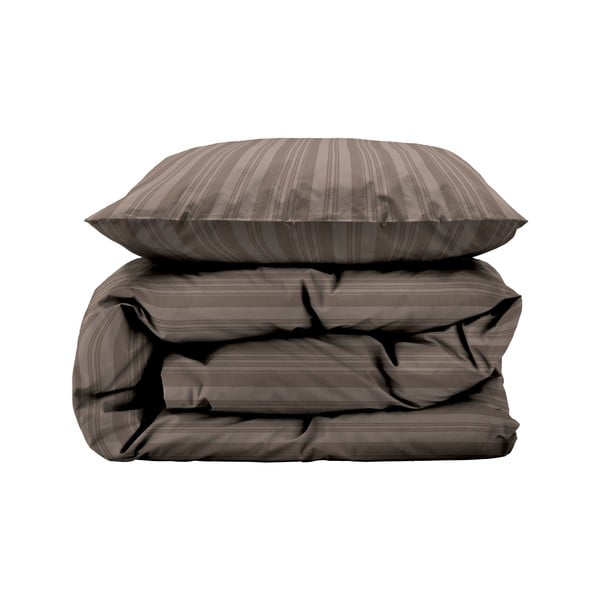 Pelēkbrūna vienguļamā damasta gultas veļa 140x220 cm Noble – Södahl-image-2