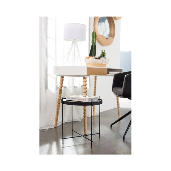 Melns sānu galdiņš Zuiver Cupid, ⌀ 43 cm-image-1