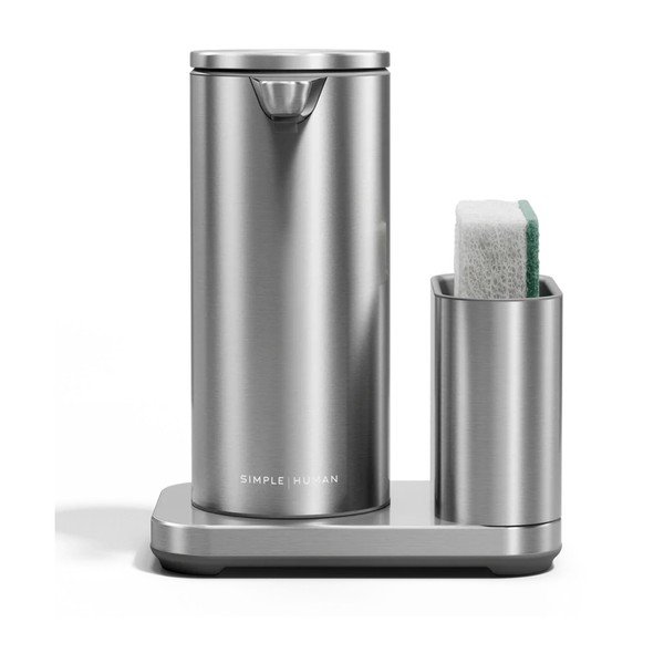 Sudraba krāsas metāla automātisks mazgāšanas līdzekļu turētājs – simplehuman-image-4