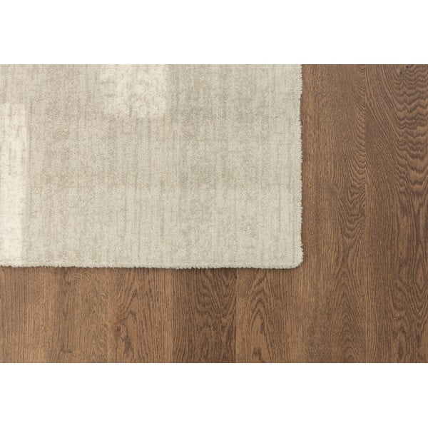 Pelēkbēšs vilnas paklājs 133x190 cm Agnus Brush Lines – Agnella-image-4