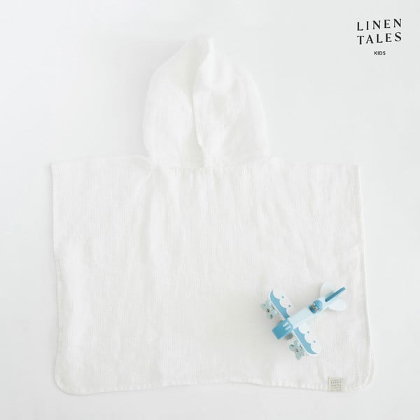 Balts lina bērnu halāts 2–4 gadu vecumam – Linen Tales