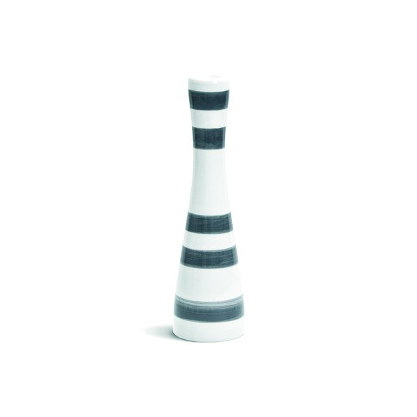 Pelēks un balts keramikas svečturis Kähler Design Omaggio, augstums 24 cm