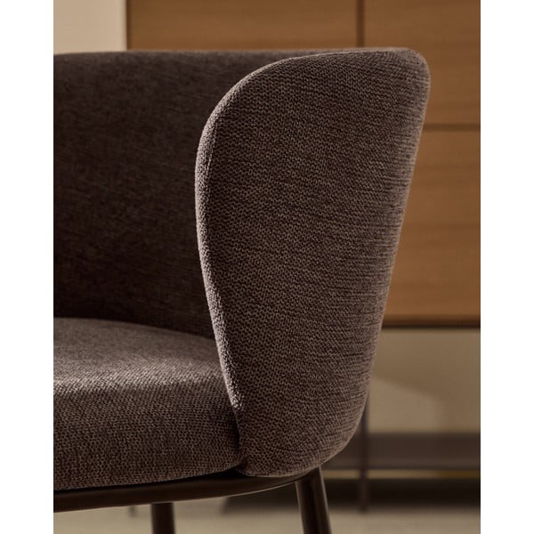 Tumši pelēks bāra krēsls (sēdekļa augstums 65 cm) Ciselia – Kave Home-image-2