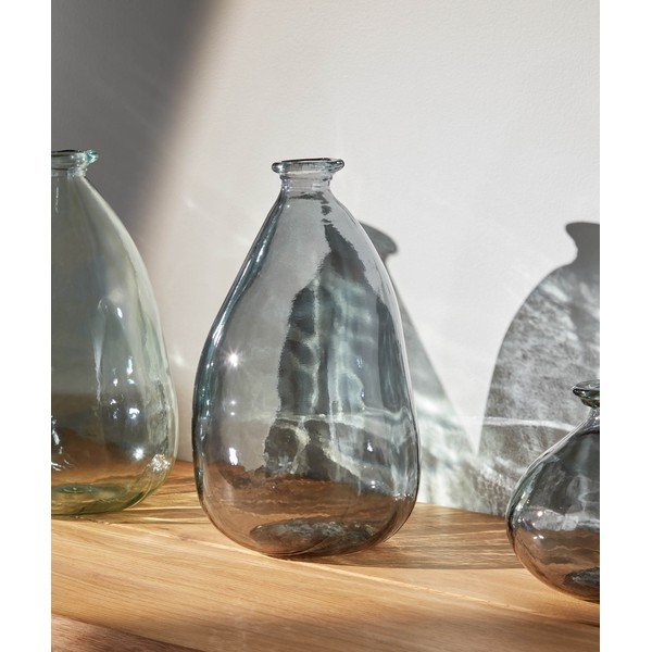 Zila pārstrādāta stikla vāze (augstums 36 cm) Brenna – Kave Home-image-1