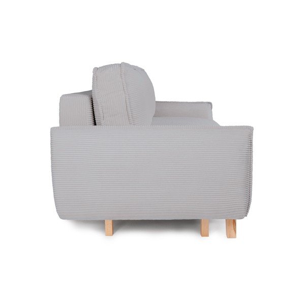 Gaiši pelēks velveta salokāms/ar uzglabāšanas vietu dīvāns 218 cm Tori – Bonami Selection-image-4