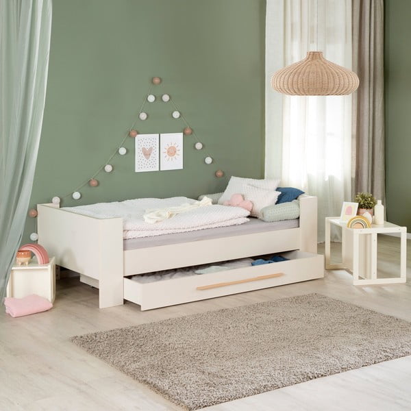 Bēša bērnu gulta ar veļas kasti bez režģa 90x200 cm Kids – Roba-image-4