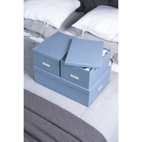 Kartona uzglabāšanas kastes ar vāku (3 gab.) Inge – Bigso Box of Sweden-image-1