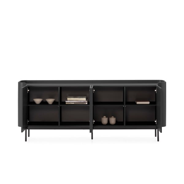 Melna kumode 200x80x40 cm Willa – MOME-image-3