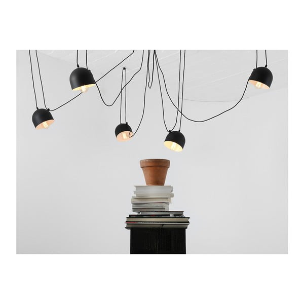 Melna griestu lampa ar 6 spuldzēm CustomForm Popo-image-2