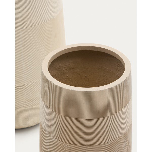 Puķu poda apvalki (2 gab.) no cementa ø 45 cm Tival – Kave Home-image-3