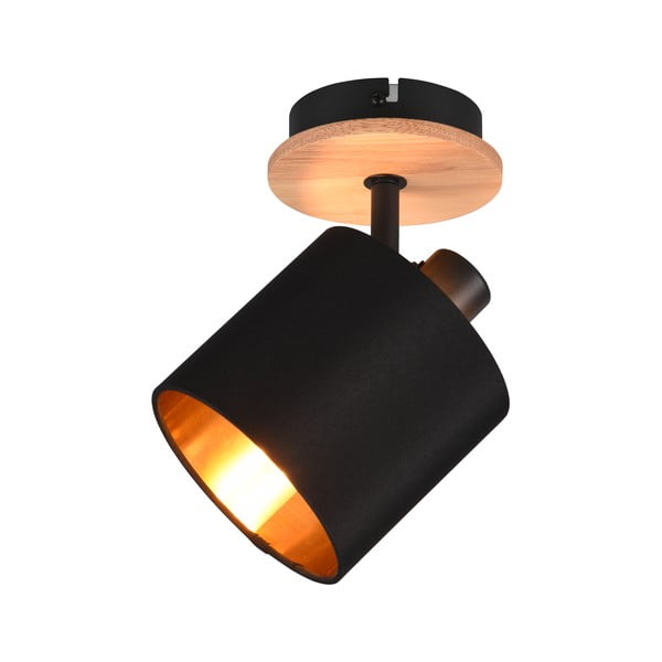 Melna/dabīga toņa prožektora tipa lampa ø 12 cm Tommy – Reality-image-3