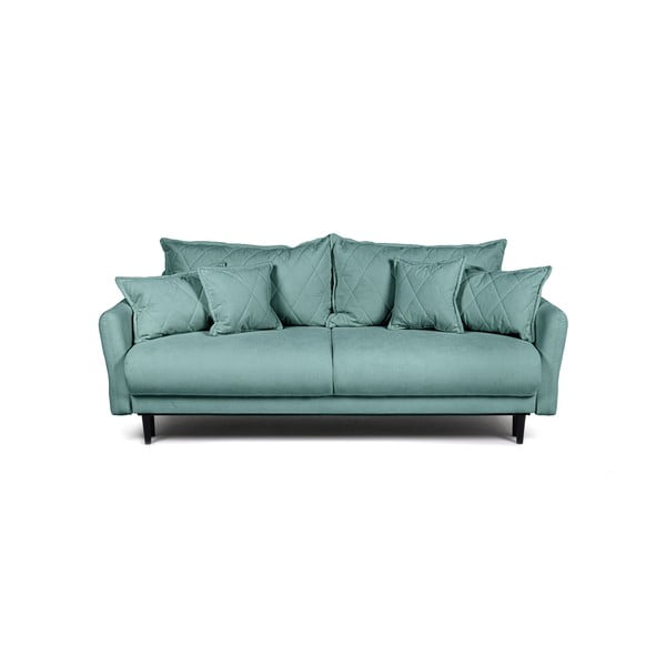 Tirkīzzils izvelkams dīvāns 215 cm Bjork – Bonami Selection