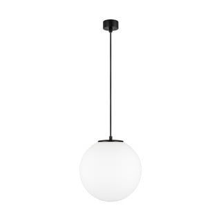 Balta piekaramā lampa ar melnu ligzdu Sotto Luce TSUKI L, ⌀ 30 cm