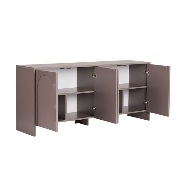 Pelēkbrūna kumode 180x80x45 cm Arlen  – Kalune Design-image-4