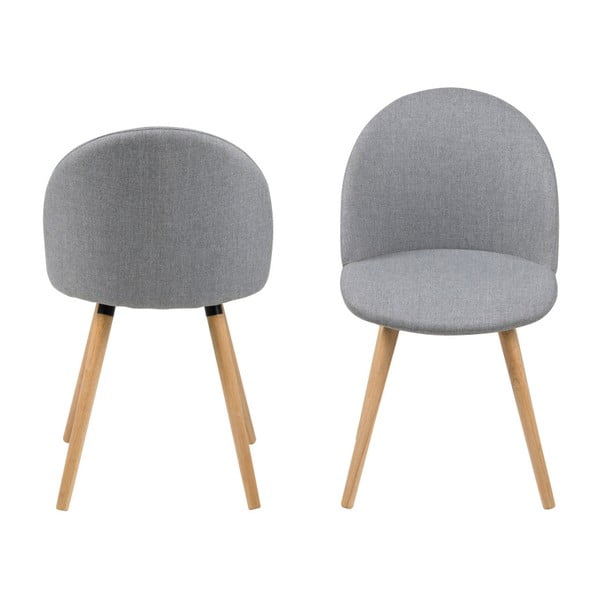 2 gaiši pelēku Actona Manley ēdamistabas krēslu komplekts-image-1