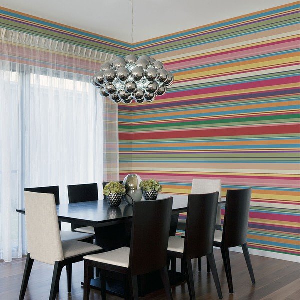 Lielformāta tapetes Artgeist Subdued Stripes, 200 x 154 cm-image-1