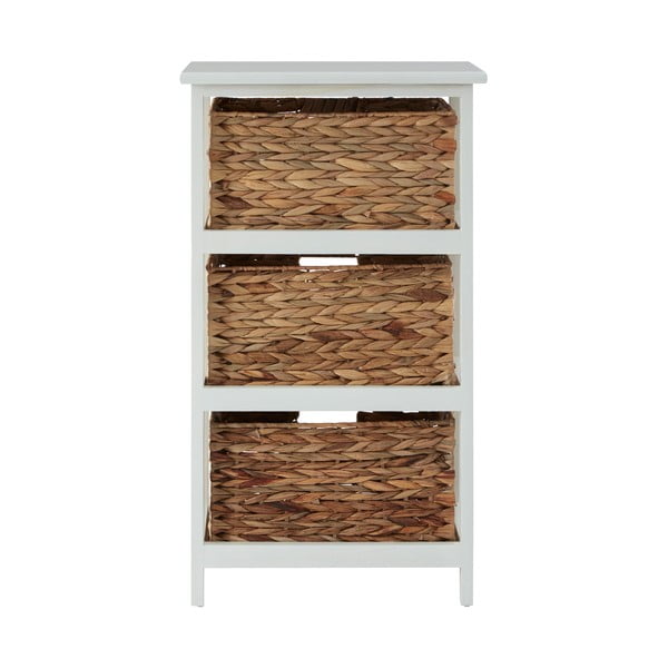 Balts/dabīga toņa paulonijas masīvkoka vannas istabas plaukts 41x70 cm Padstow – Premier Housewares-image-4