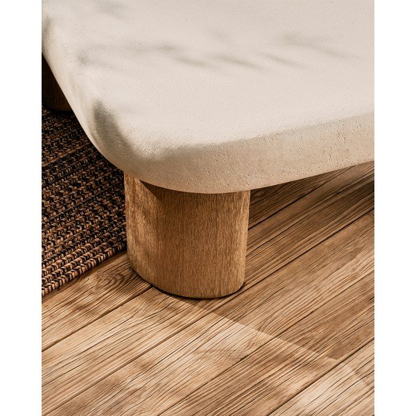 Dārza kafijas galdiņš ar betona galda virsmu 80x80 cm Labra – Kave Home-image-2