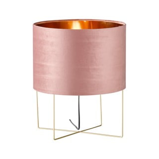 Rozā galda lampa Fischer & Honsel Aura, augstums 43 cm