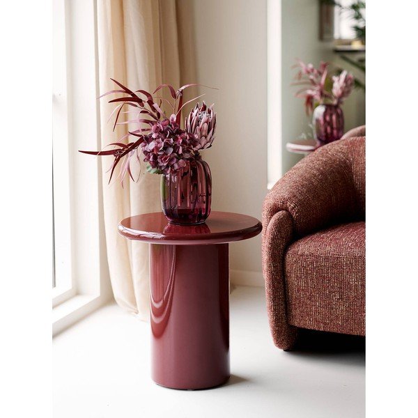 Sarkana stikla rokām darināta vāze (augstums 21 cm) – House Nordic-image-1