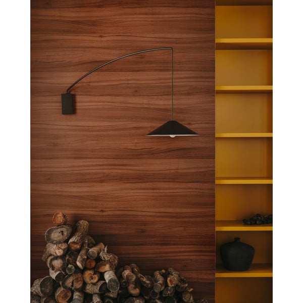 Melna sienas lampa ø 35 cm Kally – Kave Home-image-2