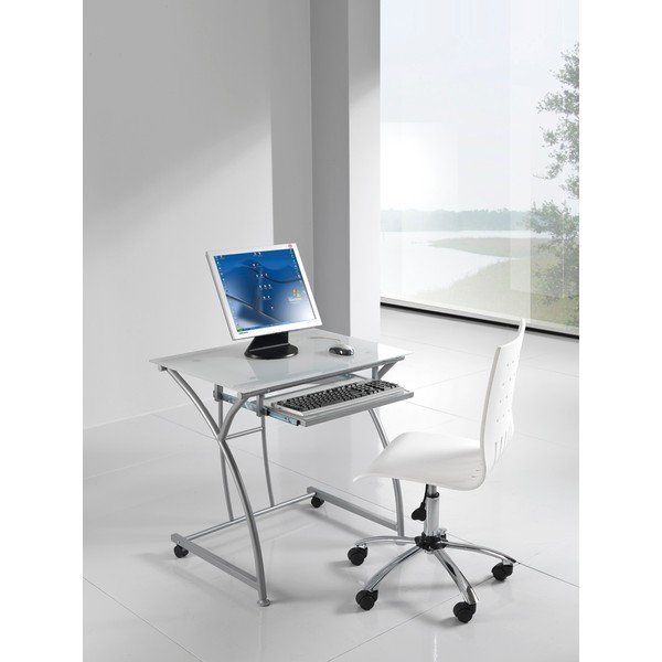 Darba galds ar stikla galda virsmu 52x77 cm Idea – Tomasucci-image-1