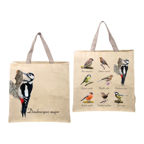Esschert Design Birds salokāma soma ar putnu apdruku