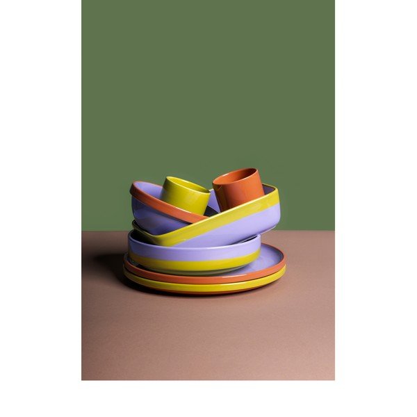 Oranžs/violets akmensmasas šķīvis ø 26 cm Duo – ONA-image-2