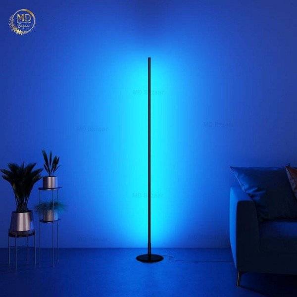 Melna dimmējama LED stāvlampa ar tālvadības pulti (augstums 120 cm) – Squid Lighting-image-3