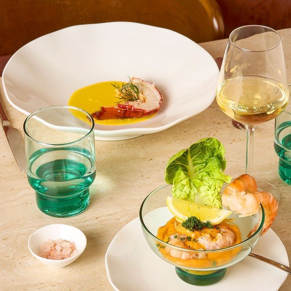 Zaļš pārstrādāta stikla saldējuma kauss (6 gab.) 400 ml Revera – BonBistro-image-4