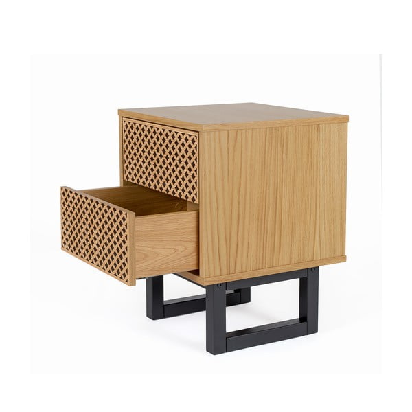 Naktsskapītis no ozolkoka Woodman Camden Diamond-image-2