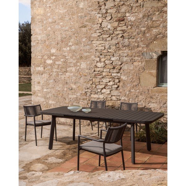 Metāla dārza ēdamgalds 100x185 cm Izola – Kave Home-image-1
