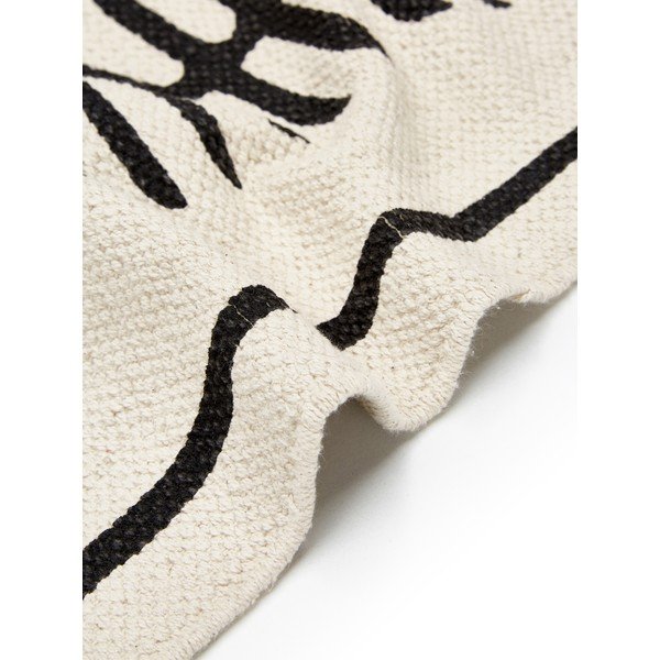 Bēši melns ar rokām austs kokvilnas paklājs Westwing Collection Rita, 70 x 140 cm-image-2