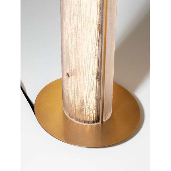 Misiņa krāsas metāla LED galda lampa ar stikla abažūru (augstums 40 cm) Gloree – Nova Luce-image-3
