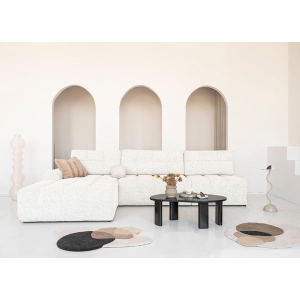 Krēmkrāsas salokāms modulārais stūra dīvāns ar uzglabāšanas vietu (ar kreiso stūri) Lulu – Miuform-image-1