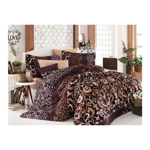 Valentino Crema kokvilnas satīna gultas pārklājs, 200 x 220 cm