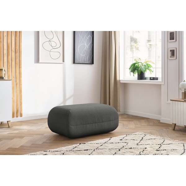 Pelēks velveta kāju soliņš Lecomte – Bobochic Paris-image-1