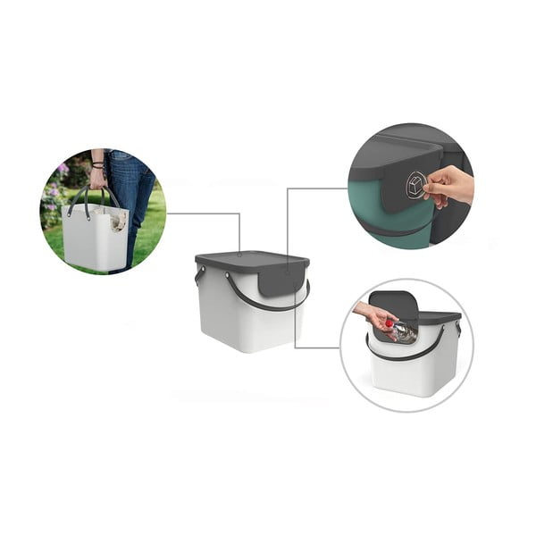 Atkritumu tvertne no pārstrādātas plastmasas 40 L Albula – Rotho-image-3